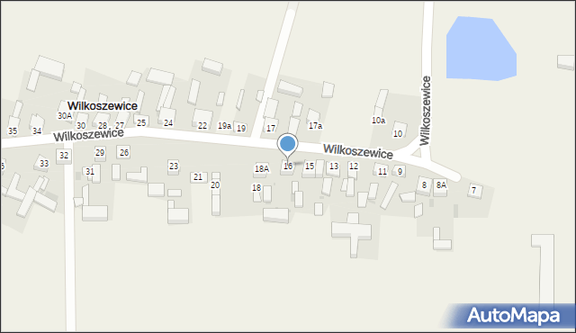 Wilkoszewice, Wilkoszewice, 16, mapa Wilkoszewice