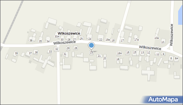 Wilkoszewice, Wilkoszewice, 23, mapa Wilkoszewice