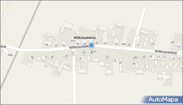 Wilkoszewice, Wilkoszewice, 26, mapa Wilkoszewice