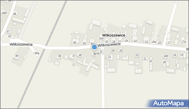 Wilkoszewice, Wilkoszewice, 33, mapa Wilkoszewice