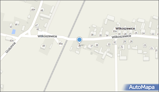 Wilkoszewice, Wilkoszewice, 39, mapa Wilkoszewice