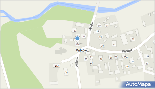 Wilków, Wilków, 17A, mapa Wilków