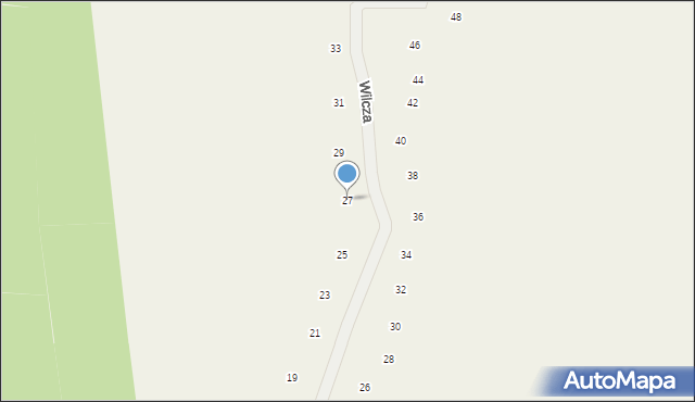 Wilków, Wilcza, 27, mapa Wilków