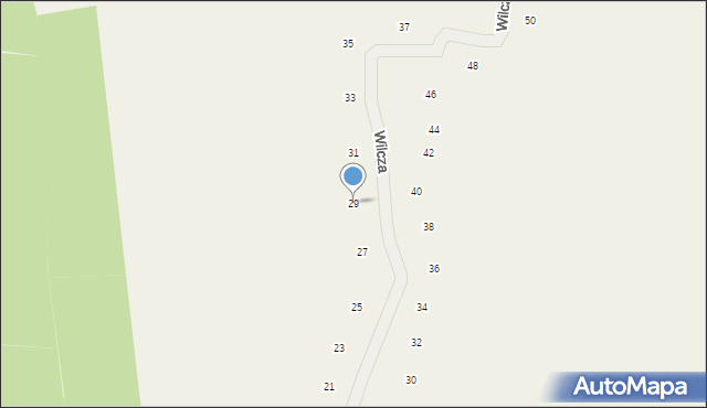 Wilków, Wilcza, 29, mapa Wilków