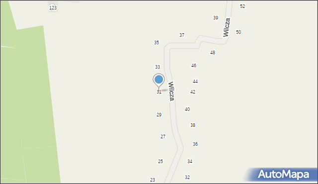 Wilków, Wilcza, 31, mapa Wilków