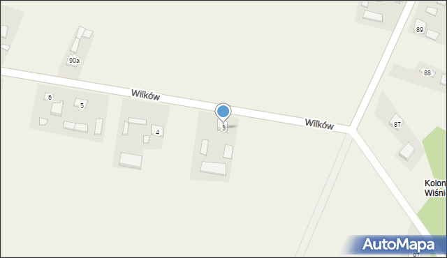 Wilków, Wilków, 3, mapa Wilków