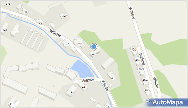 Wilków, Wilków, 43, mapa Wilków