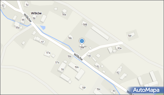 Wilków, Wilków, 58a, mapa Wilków