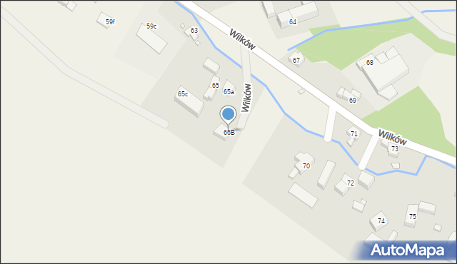 Wilków, Wilków, 66B, mapa Wilków