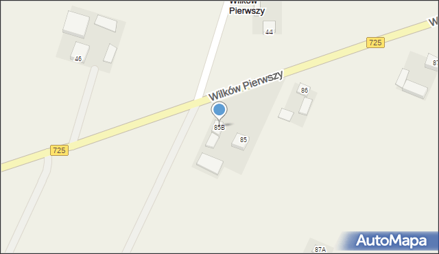 Wilków Drugi, Wilków Drugi, 85B, mapa Wilków Drugi