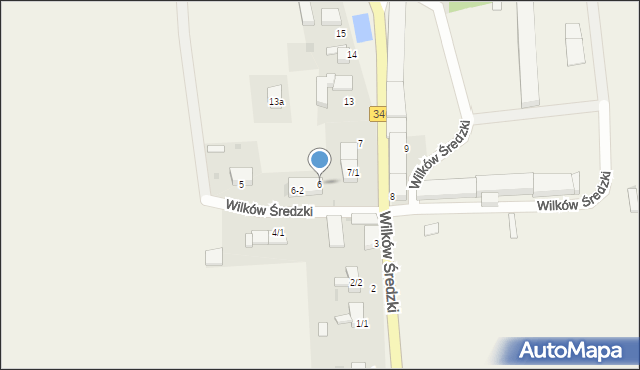 Wilków Średzki, Wilków Średzki, 6, mapa Wilków Średzki