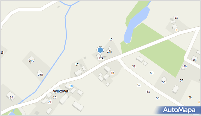 Wilkowa, Wilkowa, 17A, mapa Wilkowa