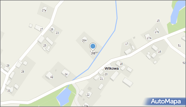 Wilkowa, Wilkowa, 26B, mapa Wilkowa