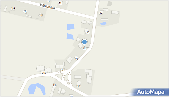 Wilkowice, Wilkowice, 91, mapa Wilkowice