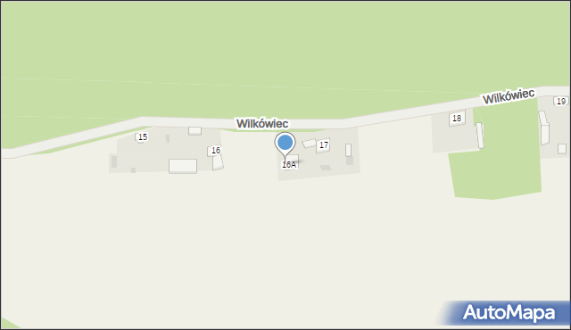 Wilkówiec, Wilkówiec, 16A, mapa Wilkówiec