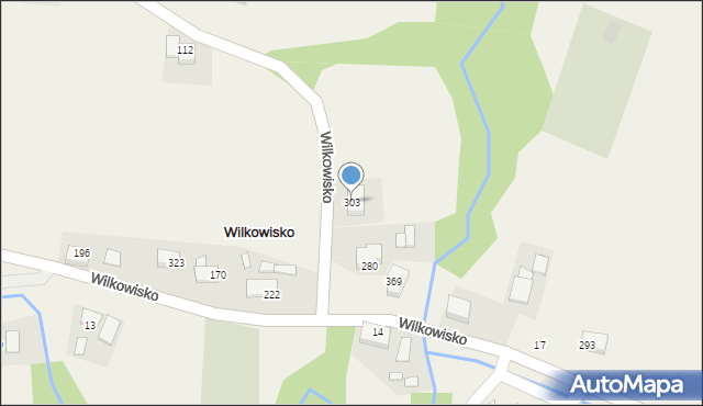 Wilkowisko, Wilkowisko, 303, mapa Wilkowisko