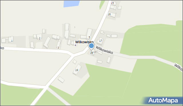 Wilkowisko, Wilkowisko, 18, mapa Wilkowisko