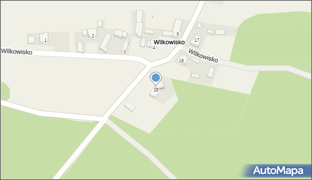 Wilkowisko, Wilkowisko, 19, mapa Wilkowisko