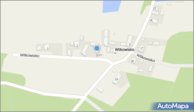 Wilkowisko, Wilkowisko, 3, mapa Wilkowisko