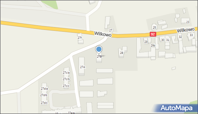 Wilkowo, Wilkowo, 27B, mapa Wilkowo