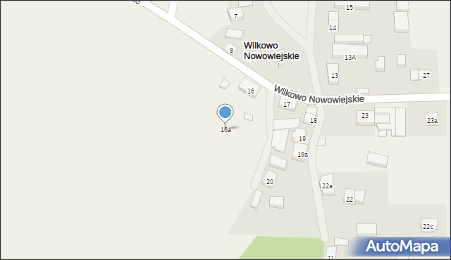 Wilkowo Nowowiejskie, Wilkowo Nowowiejskie, 16a, mapa Wilkowo Nowowiejskie