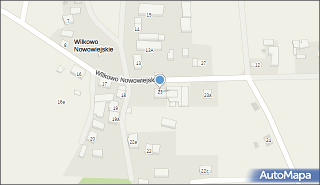 Wilkowo Nowowiejskie, Wilkowo Nowowiejskie, 23, mapa Wilkowo Nowowiejskie