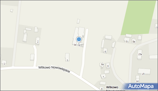 Wilkowo Nowowiejskie, Wilkowo Nowowiejskie, 4, mapa Wilkowo Nowowiejskie