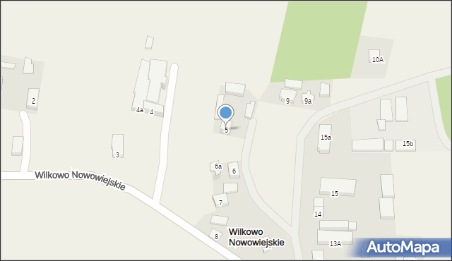 Wilkowo Nowowiejskie, Wilkowo Nowowiejskie, 5, mapa Wilkowo Nowowiejskie