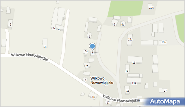 Wilkowo Nowowiejskie, Wilkowo Nowowiejskie, 6, mapa Wilkowo Nowowiejskie