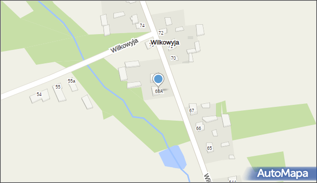 Wilkowyja, Wilkowyja, 68A, mapa Wilkowyja