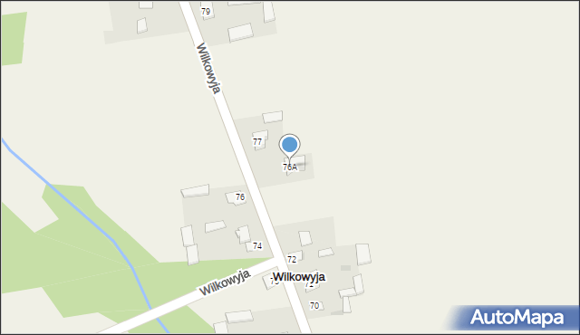 Wilkowyja, Wilkowyja, 76A, mapa Wilkowyja