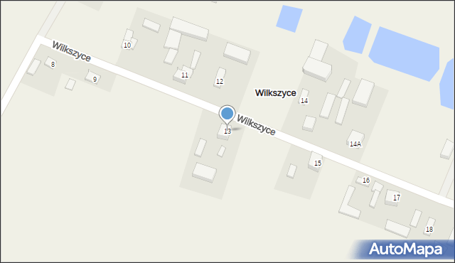 Wilkszyce, Wilkszyce, 13, mapa Wilkszyce