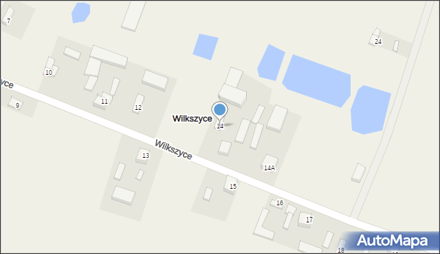 Wilkszyce, Wilkszyce, 14, mapa Wilkszyce