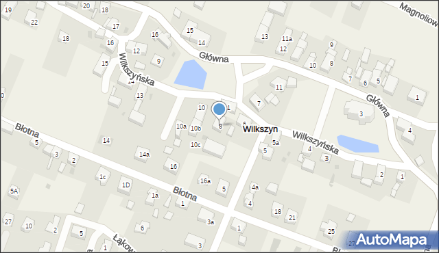 Wilkszyn, Wilkszyńska, 8, mapa Wilkszyn