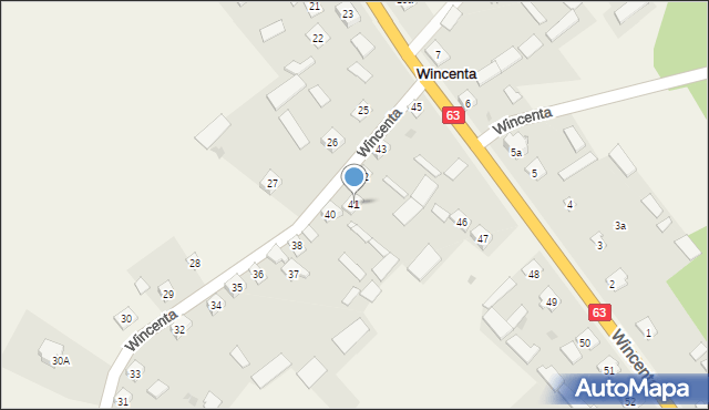 Wincenta, Wincenta, 41, mapa Wincenta