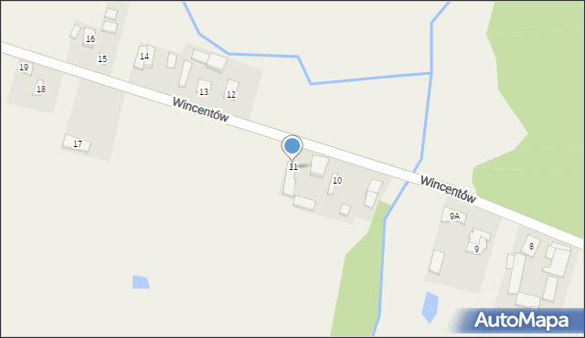 Wincentów, Wincentów, 11a, mapa Wincentów