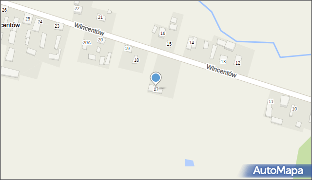 Wincentów, Wincentów, 17, mapa Wincentów