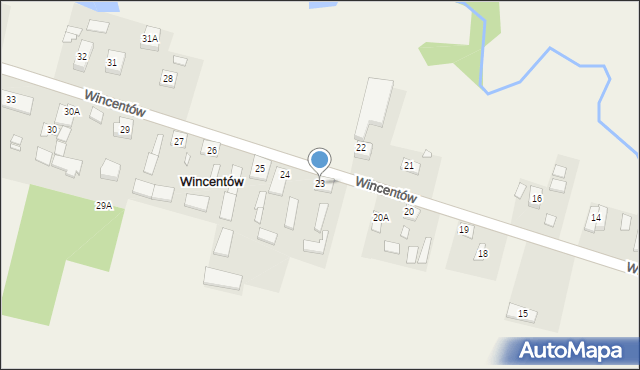 Wincentów, Wincentów, 23, mapa Wincentów