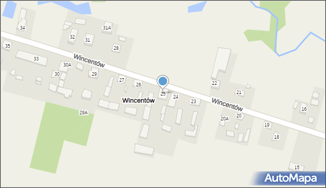 Wincentów, Wincentów, 25, mapa Wincentów