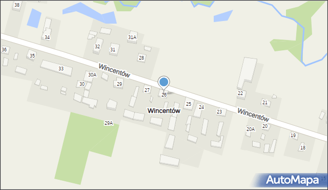 Wincentów, Wincentów, 26, mapa Wincentów