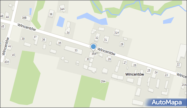 Wincentów, Wincentów, 30A, mapa Wincentów