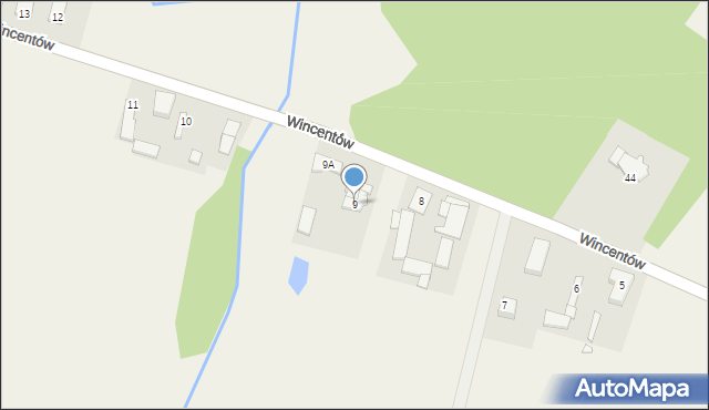 Wincentów, Wincentów, 9, mapa Wincentów