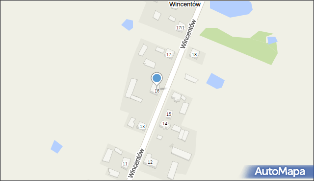 Wincentów, Wincentów, 16, mapa Wincentów