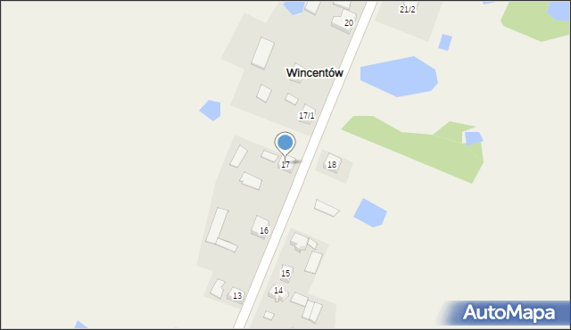 Wincentów, Wincentów, 17, mapa Wincentów