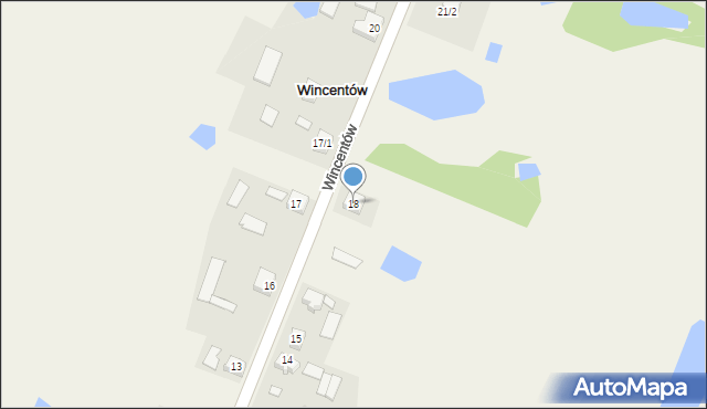 Wincentów, Wincentów, 18, mapa Wincentów