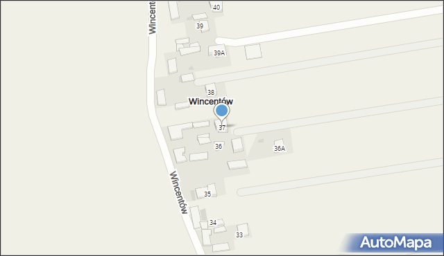 Wincentów, Wincentów, 37, mapa Wincentów