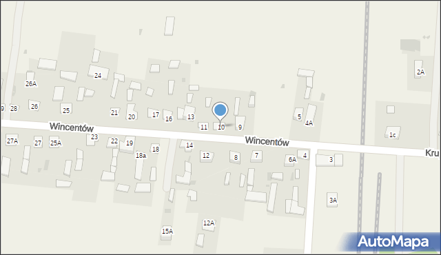 Wincentów, Wincentów, 10, mapa Wincentów