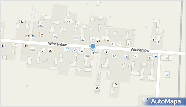 Wincentów, Wincentów, 18, mapa Wincentów