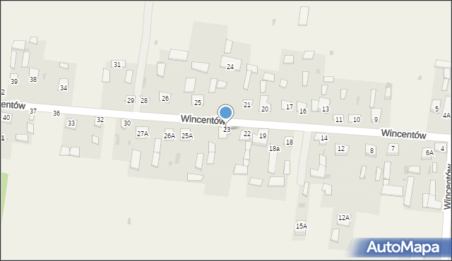 Wincentów, Wincentów, 23, mapa Wincentów