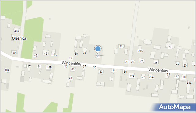 Wincentów, Wincentów, 34, mapa Wincentów